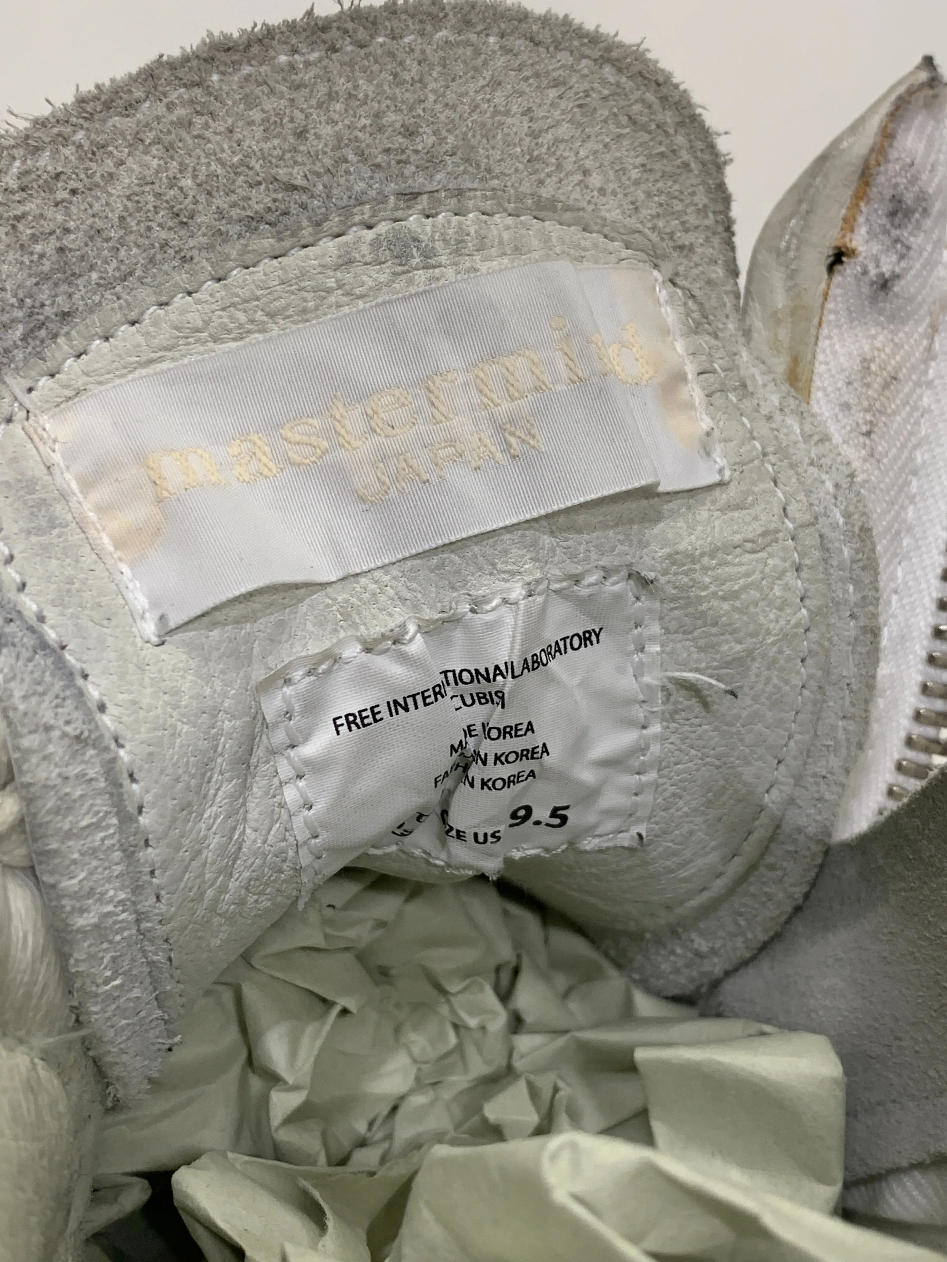 [9.5] Visvim x Mastermind Japan Logan Mid Leather White