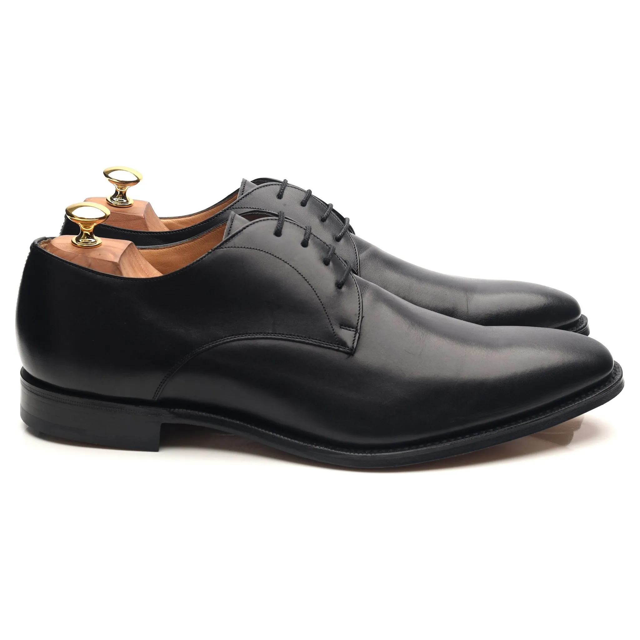 'Sawley' Black Leather Derby UK 10.5 G